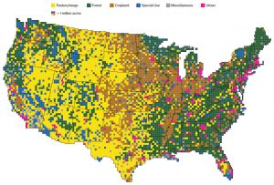 Map of land usage in the contiguous US - Bloomberg